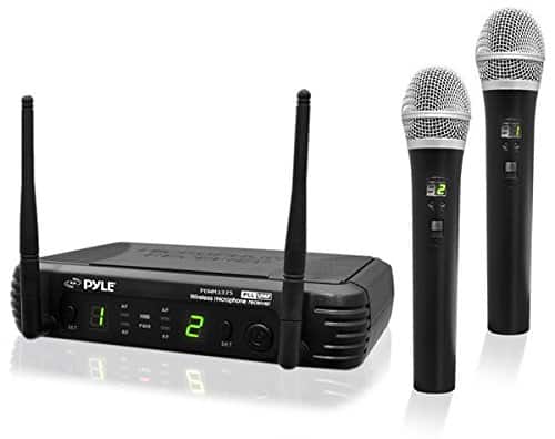 Pyle Professional Dual UHF Band Wireless Handheld Microphone