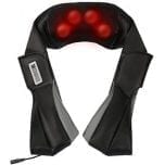NURSAL 3D Shiatsu Neck and Shoulder Massager with Heat, Hand Vibration Therapy, Adjustable Intensity, and Deep-Kneading