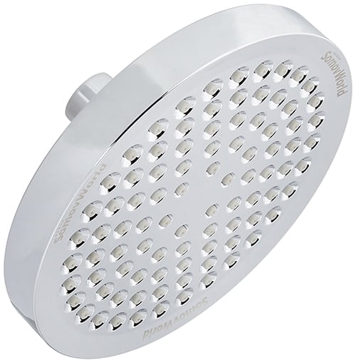 Shower Head – Rainfall High Pressure 6” – Rain High Flow Fixed Luxury Chrome Showerhead – Removable Water Restrictor – Adjustable Metal Swivel Ball Joint