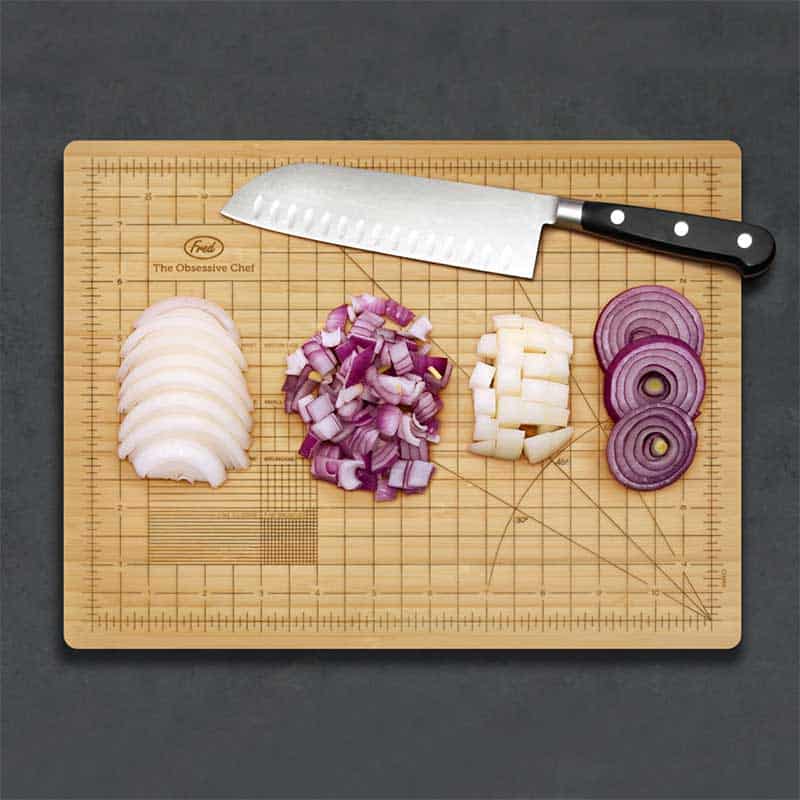 Gridded Bamboo Cutting Board