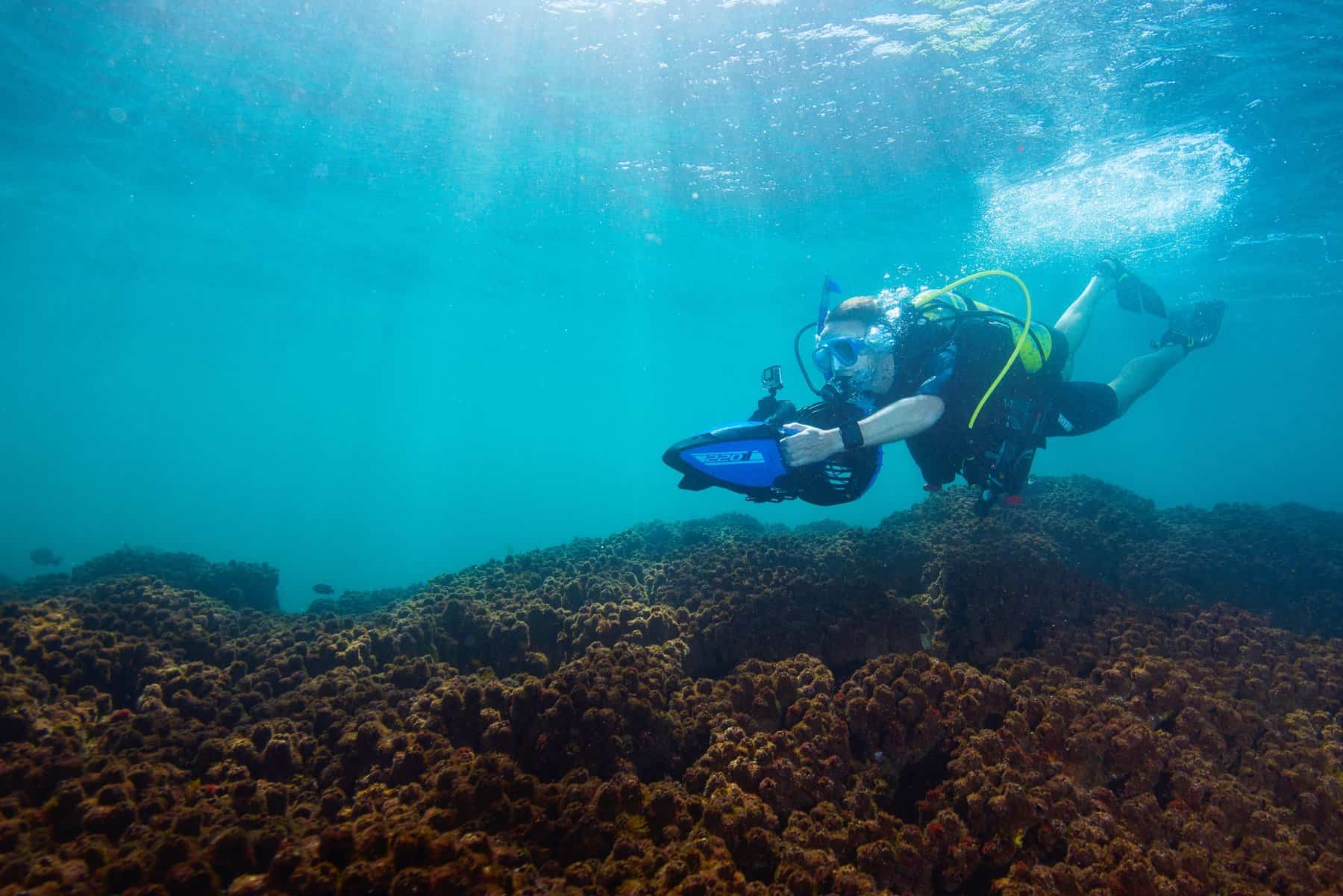 Underwater Seascooter with Camera Mount