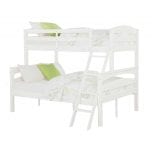 Dorel Living Brady Twin over Full Solid Wood Kid’s Bunk Bed with Ladder