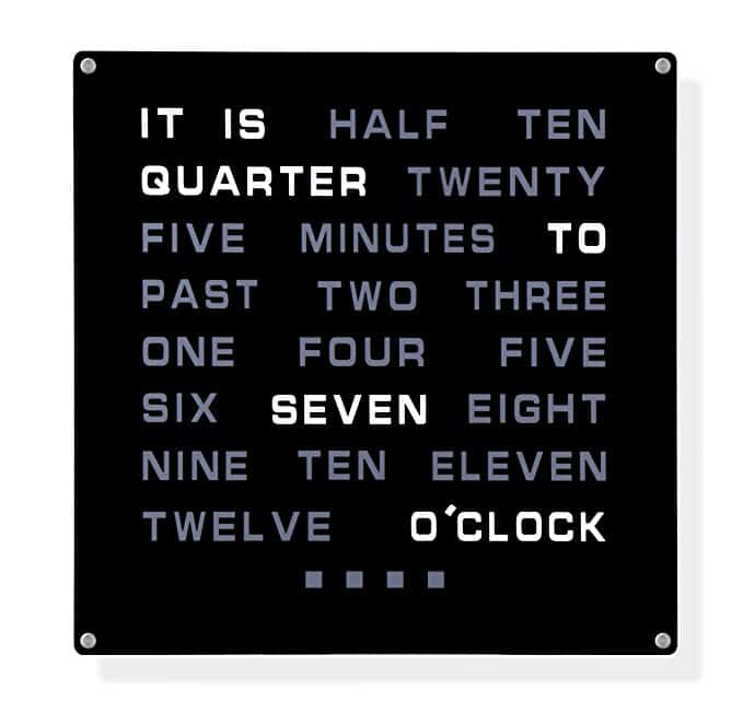 LED Clock with Time as Text