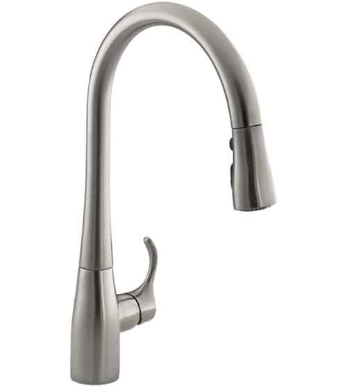 KOHLER K-596-VS Simplice Single-hole Pull-down Kitchen Faucet