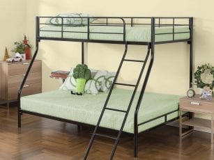 Zinus Easy Assembly Quick Lock Metal Bed, Twin over Full