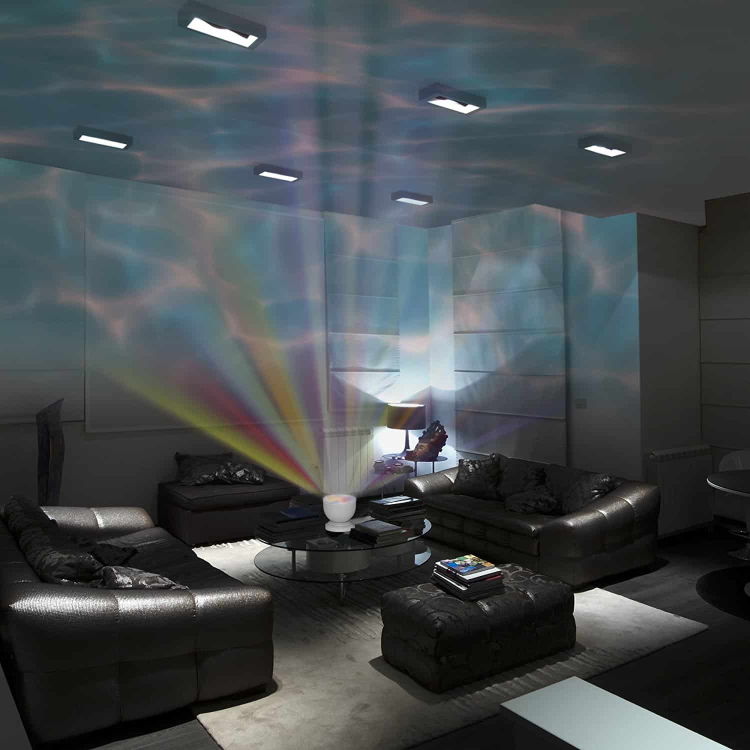 LED Night Light Projector with Stereo Speakers