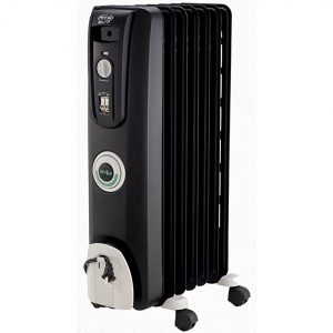 DeLonghi EW7707CB Safe Heat 1500W ComforTemp Portable Oil-Filled Radiator – Black