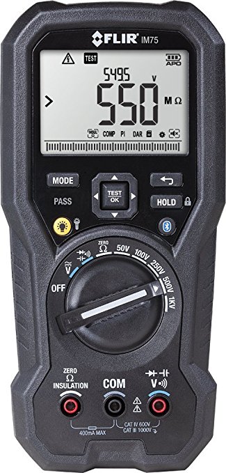 FLIR IM75-NIST Insulation Tester/Digital Multimeter with VFD Filter, Bluetooth, and NIST