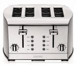 KRUPS KH734D Breakfast Set 4-Slot Toaster with Brushed and Chrome Stainless Steel Housing, 4-Slices, Silver