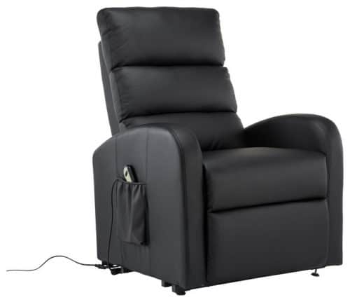 Most Stylish Recliner for Back Pain – Divano Roma Furniture – Classic Plush Bonded Leather Power Lift Recliner Living Room Chair