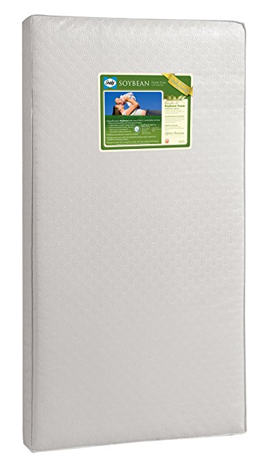 Sealy Soybean Foam-Core Infant/Toddler Crib Mattress – Hypoallergenic Soy Foam