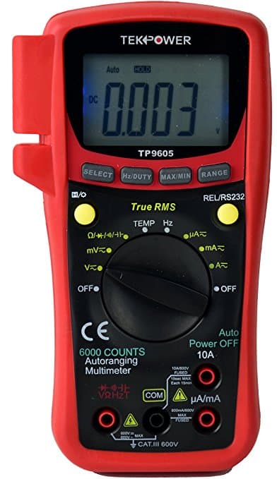 TekPower TP9605BT Auto Ranging Digital True RMS Smart Multimeter with Bluetooth & USB Connection