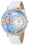 Whimsical Watches White Leather Watch