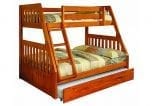 Discovery World Furniture Twin Over Full Bunk Bed with Twin Trundle