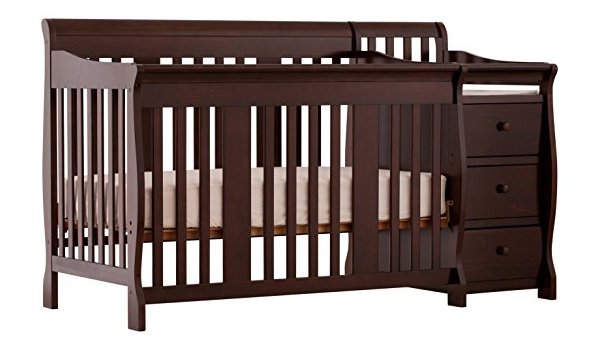 Stork Craft Portofino 4-in-1 Fixed Side Convertible Crib and Changer