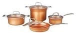 Concord 8-Piece Ceramic-Coated Copper Cookware