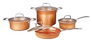 Concord 8-Piece Ceramic-Coated Copper Cookware