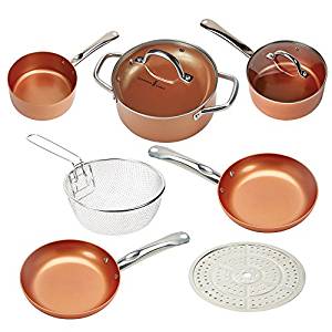 Copper Chef Cookware 9-Piece Round Pan Set