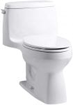 Kohler Santa Rosa Comfort Height Elongated 1.28 GPF Toilet with AquaPiston Flush Technology and Left-Hand Trip Lever