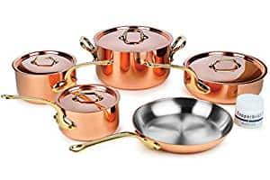 Mauviel M’heritage M205B 9-piece 2.5mm Copper Cookware Set