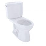 TOTO Drake II 2-Piece Toilet with Elongated Bowl and Sanagloss,1.28 GPF