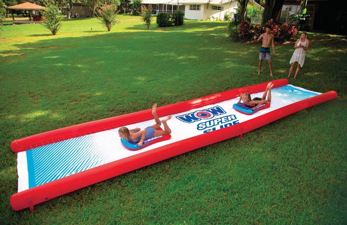 Giant Water Slide with Sprinklers