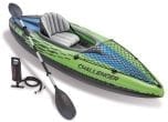 Intex Challenger K1 Kayak, 1-Person Inflatable Kayak Set Aluminum Oars High Output Air Pump