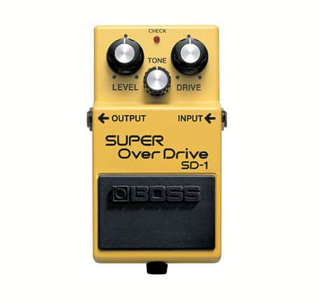 Boss SD-1 Super Overdrive Bundle with Instrument Cable, Patch Cable, Picks, and Austin Bazaar Polishing Cloth