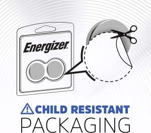 Energizer CR2032 child-safe packing