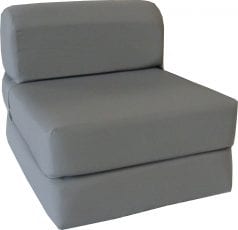D&D Gray Sleeper Chair Folding Foam Bed